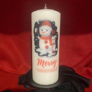 Large Christmas Candle - 9 x 3 inches